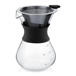 Generic Glass Coffee Dripper Set with Stainless Steel Coffee  Filter